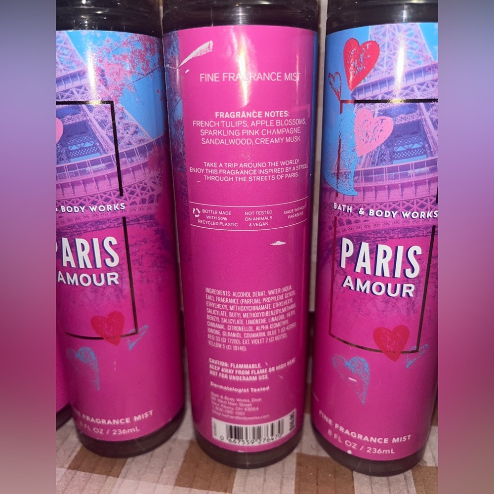 Bath And Body Works PARIS AMOUR Fine Fragrance Mist x4 - Picture 3 of 3